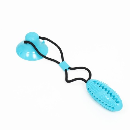 Dog toy "Ellipsoid for treats on the suction cup", 40 x 9 cm, blue-1