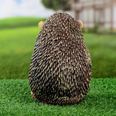 Garden figure "Hedgehog with mushrooms" 12x13x16cm-3
