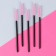 A set of brows for eyebrows and eyelashes, silicone, 10.5 cm, 5 pcs, black/pink color