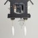 Watching clock, series: pendulum, "castle with birds", smooth move, 63 x 8 x 32 cm, white