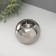 Ceramics candlestick for 1 candle "ball" d = 3.5 cm silver 9.5x9.5x6.5 cm