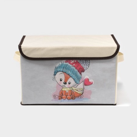 Stelly box for storage with a lid "Lisenok", 39 × 25 × 25 cm-1
