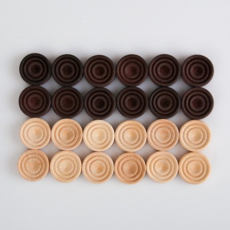 Board game "Cossack checkers" wooden, 24 pcs, d-2.8 cm, chips without a board-2