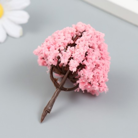 Artificial plant for creativity plastic "Pink tree - rhododendron" 6 cm-2