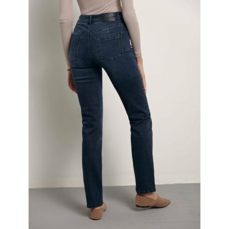 Women's jeans with a high landing CONTE Elegant Straight Leg, size XL, color Blue Black-2