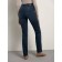 Women's jeans with a high landing CONTE Elegant Straight Leg, size XL, color Blue Black
