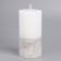 Candle with concrete, 5x10 cm, black and white