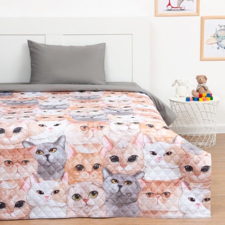 Cover for children's Ethel 1.5 joint venture "Happy Cats", 145x210 cm, microfiber