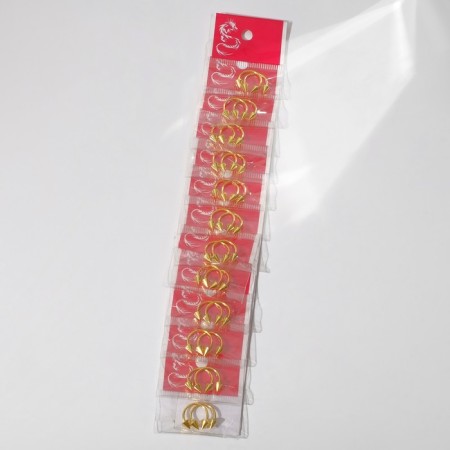 Circular in an eyebrow (piercing), spike, d = 10 mm, pair, color gold (indivisible packing 12 pairs, price per pair)-3