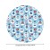 The tablecloth “New Year's balls”, round, oxford, elastic band, size 140x140 cm, diameter 105-120 cm