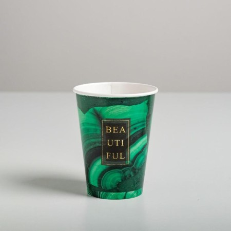 Malachite flowers glass, 350 ml-1