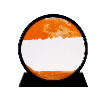 Sanding clock-picture, D-26 cm, anti-stress, orange sand-1