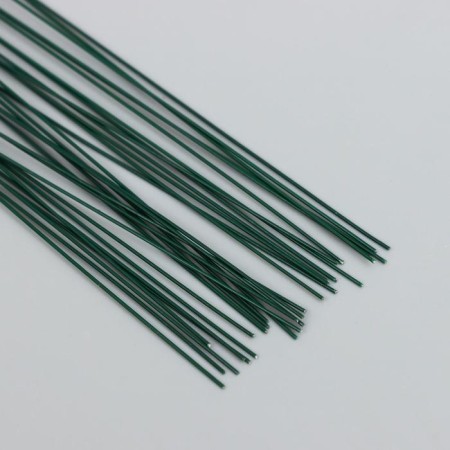 Wire for creativity varnished "Blumentag" 0.3 mm, 30 pcs, 40 cm, green-1