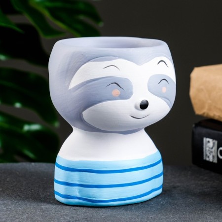 Pot "Sweet Raccoon" Blue, 6x11cm-1