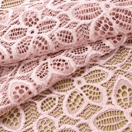 Lace elastic fabric, 180 mm × 2.7 ± 0.5 m, powder color-1