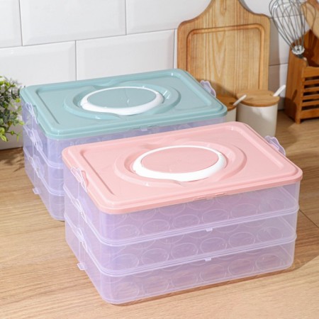 Egg storage container, 31.5 × 22 × 17.5 cm, 1 tier 24 cells, color mix-4