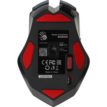 Mouse A4Tech Bloody R80 Plus Skull black/Optical drawing (5000dpi) Wireless USB (7BU 102939-7