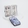 The manicure set "Gzhel", 6 items, in the case, blue, white