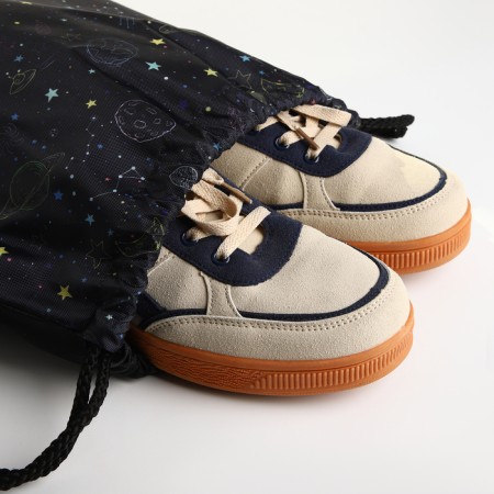 Bag for shoes on the lace, black color-3