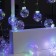 Garland "fringe" 2.5 × 0.7 m dews with nozzles "balls", ip20, silver thread, 150 LED, glow of multi, 12 V