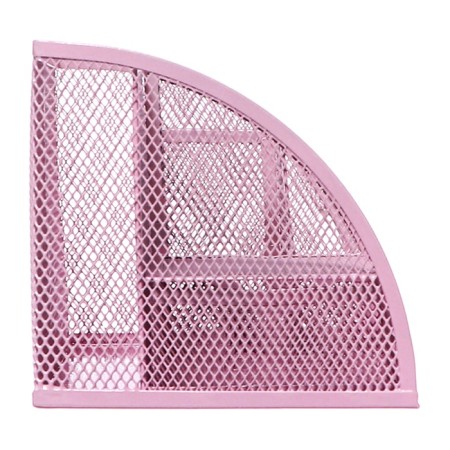 Chancellery trifle stand 7 departments, mesh metal, pink-4