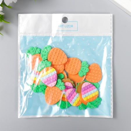 Decor for creativity rubber "carrots" set 16 pcs mix 3.5x2.2 cm-4