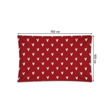 Decorative panel with photo printing "White hearts", horizontal, size 100x150 cm-1
