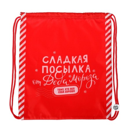 New Year. Bag for sweets 290 x 340 mm, "Sweet Parcel from Santa Claus" (soft polyester density 210d)-4