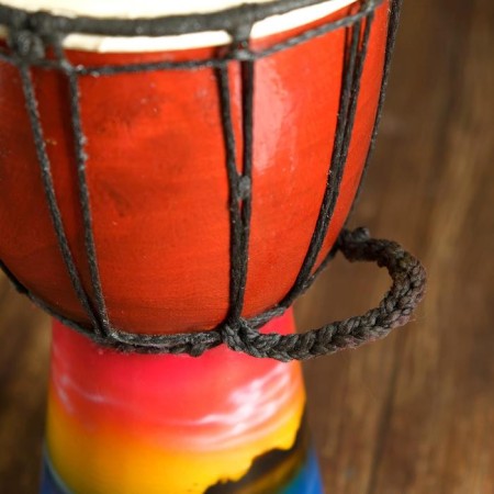 Souvenir musical instrument drum jambe "Landscape" 30x15x15 cm mix-1