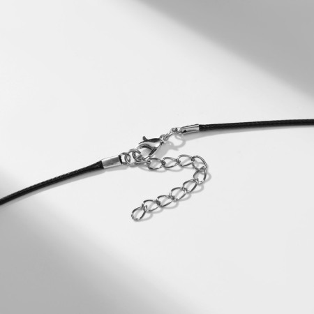 Piece on the lace "Sun", black color in black silver on a black lace, 45 cm-2