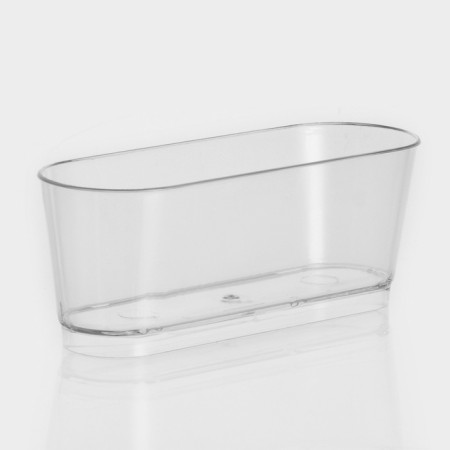 Kremanka plastic disposable oval "lemoncello", 100 ml, transparent color-1