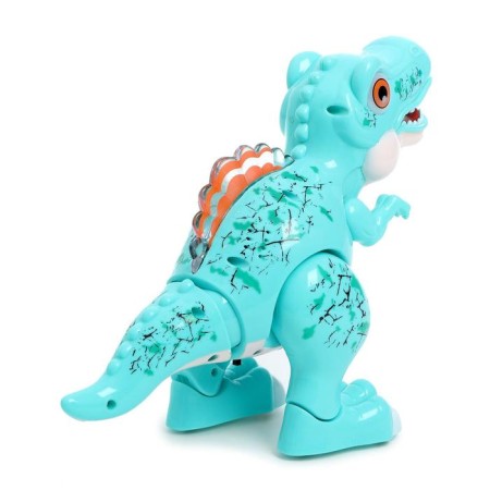Willy dinosaur, light and sound, works from batteries, green color-2