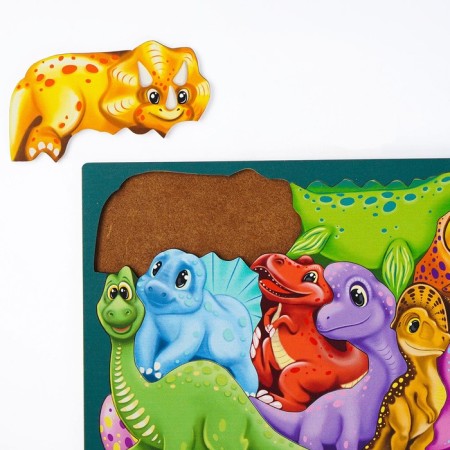 Figure puzzle "dinosaurics", 12 details, from 3 years old-2