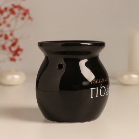 Aroma lamp ceramics "Thin art by*uy" black 7.2x7.2x7.8 cm-3