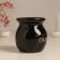 Aroma lamp ceramics "Thin art by*uy" black 7.2x7.2x7.8 cm