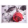 Carty watch is wall-mounted, interior "red rose on gray", silent, 25 x 35 cm