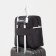 Road bag with lightning, external pocket, suitcase holder, black/white color