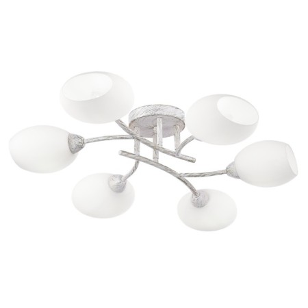 Ceiling chandelier Citilux "Florida" CL148160, 80x55x14.5 cm, 6x60W, E14, white color
