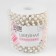 Rhinestones and beads are thermoclayes, width - 15 mm, 4.5 ± 0.5 m, silver color