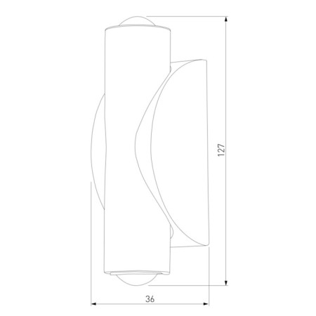 Interior backlight Elektrostandard, Steel LED 3 W, 44x36x127 mm, IP20, Color Steel, Black-5