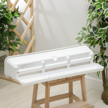 Balcony box with pallet, 80 cm, marble color-4