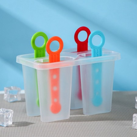 Form for ice cream shares "Simple", 12.5 × 7 × 10 cm, 4 cells, color mix-3