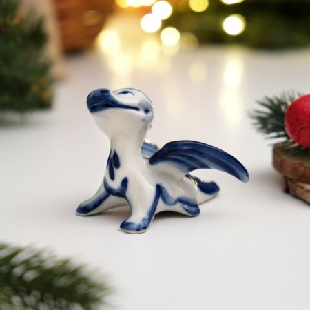 Souvenir "Dragon with wings", 7 x 5 x 5.5 cm, gzhel-1