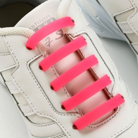 Silicone laces, set 6 pcs, color rainbow-10