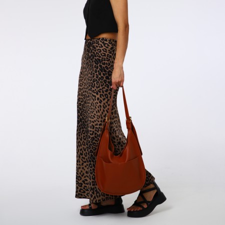 Women's bag on magnet Textura, average size, brown color-8