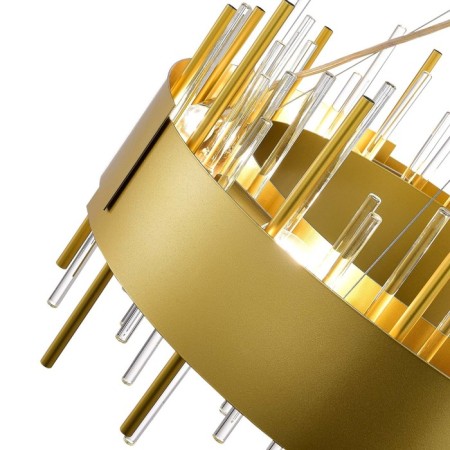 Suspended chandelier ST LUCE. SL1633.203.12. Olvera. 12x40 watts, E14, 60x60x37 cm, matte gold color-5