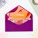 The envelope "Happy Birthday!" Cutting, embossing, software touch, purple background