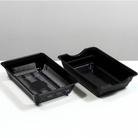 Deep toilet with a mesh of 36 x 25 x 9 cm, black-5