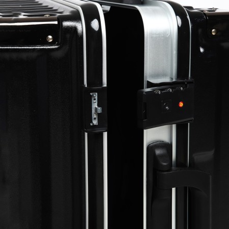 Middle suitcase 24 ", a lightning department, 2 code locks, 4 wheels, hook, black color-6