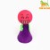 Cat toy "springy smile", 4 cm, mix of flowers